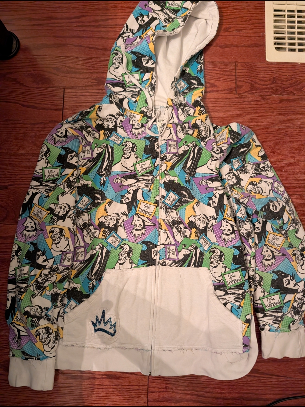 Disney Multicolor Comic-Print Zip Hoodie